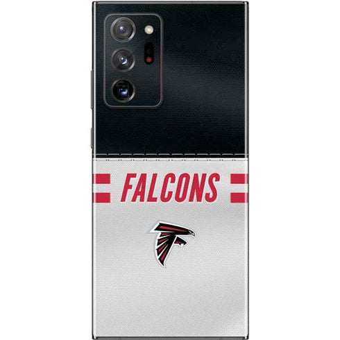 NFL Atlanta Falcons White Striped Galaxy Note20 Ultra 5G Skin