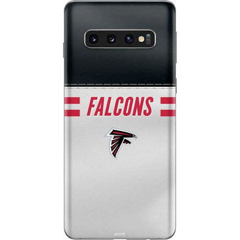 NFL Atlanta Falcons White Striped Galaxy S10 Skin