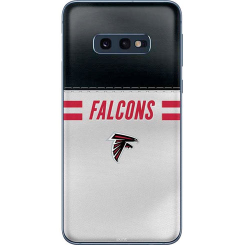 NFL Atlanta Falcons White Striped Galaxy S10e Skin