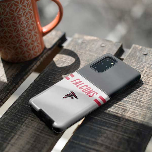 NFL Atlanta Falcons White Striped Galaxy S20 Plus Pro Case