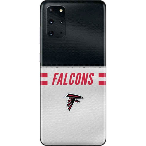 NFL Atlanta Falcons White Striped Galaxy S20 Plus Skin
