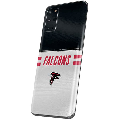 NFL Atlanta Falcons White Striped Galaxy S20 Plus Skin