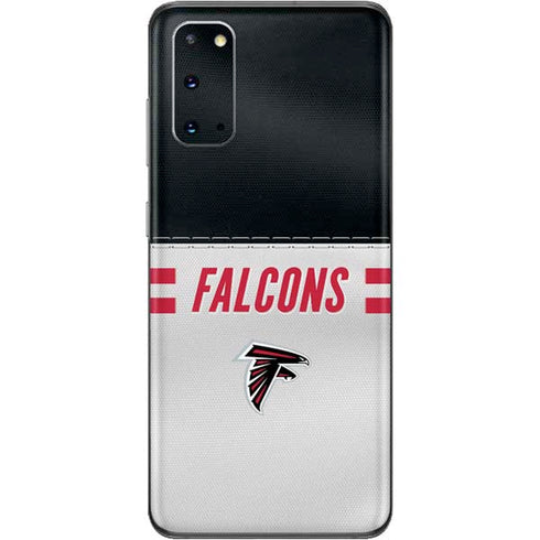 NFL Atlanta Falcons White Striped Galaxy S20 Skin