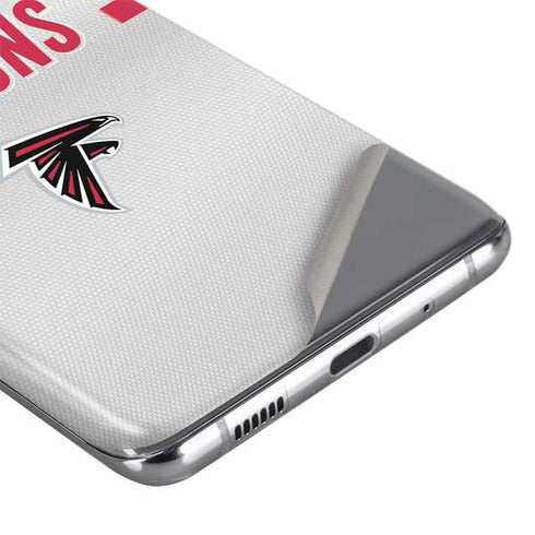 NFL Atlanta Falcons White Striped Galaxy S20 Skin