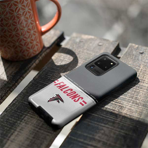 NFL Atlanta Falcons White Striped Galaxy S20 Ultra 5G Pro Case