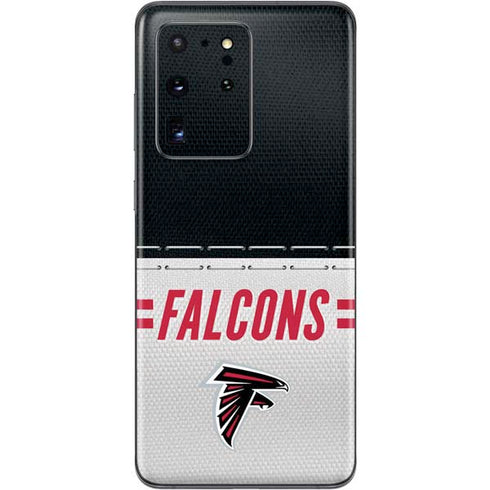 NFL Atlanta Falcons White Striped Galaxy S20 Ultra 5G Skin