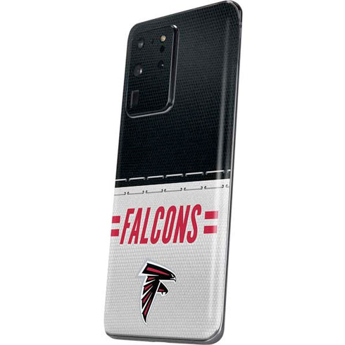 NFL Atlanta Falcons White Striped Galaxy S20 Ultra 5G Skin