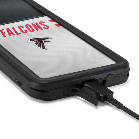 NFL Atlanta Falcons White Striped Galaxy S20 Waterproof Case