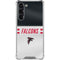 NFL Atlanta Falcons White Striped Galaxy S24 FE Clear Case