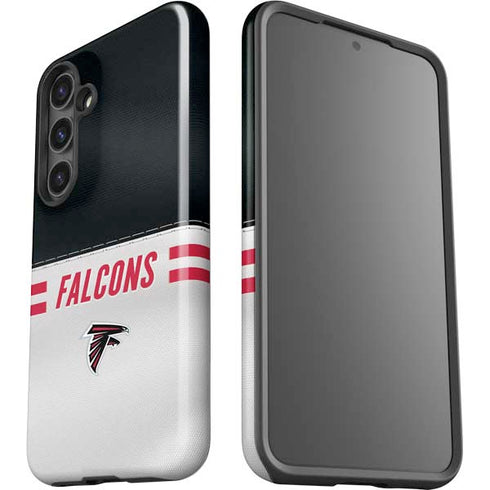 NFL Atlanta Falcons White Striped Galaxy S25 Plus Impact Case