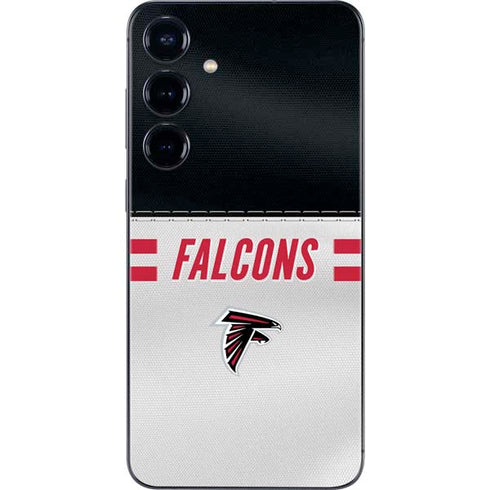NFL Atlanta Falcons White Striped Galaxy S25 Plus Skin