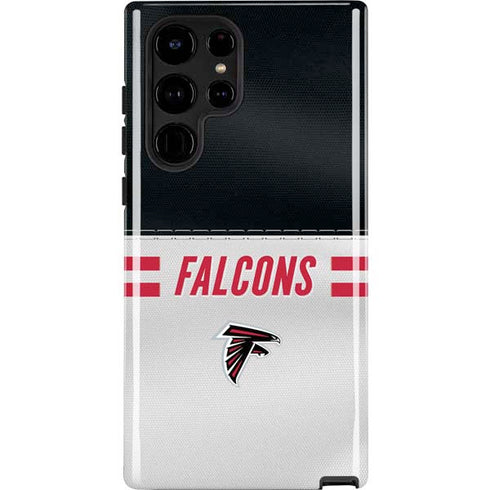 NFL Atlanta Falcons White Striped Galaxy S25 Ultra Impact Case