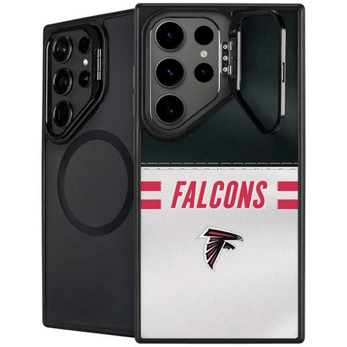 NFL Atlanta Falcons White Striped Galaxy S25 Ultra Kickstand Case