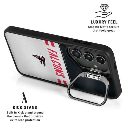 NFL Atlanta Falcons White Striped Galaxy S24 Ultra Kickstand Case