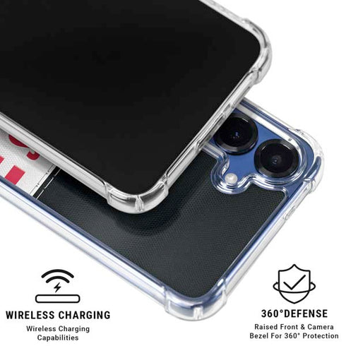 NFL Atlanta Falcons White Striped Galaxy S25 Plus Clear Case