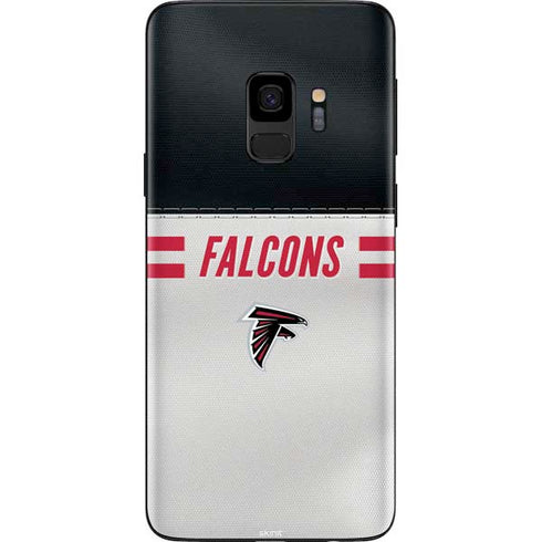 NFL Atlanta Falcons White Striped Galaxy S9 Skin