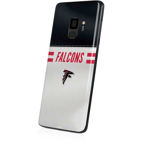 NFL Atlanta Falcons White Striped Galaxy S9 Skin
