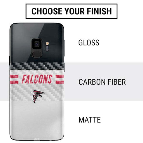 NFL Atlanta Falcons White Striped Galaxy S9 Skin