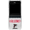 NFL Atlanta Falcons White Striped Galaxy Z Flip6 Clear Case