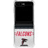 NFL Atlanta Falcons White Striped Galaxy Z Flip6 Clear Case