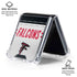 NFL Atlanta Falcons White Striped Galaxy Z Flip6 Clear Case
