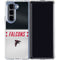 NFL Atlanta Falcons White Striped Galaxy Z Fold5 5G Clear Case