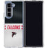 NFL Atlanta Falcons White Striped Galaxy Z Fold5 5G Clear Case
