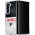 NFL Atlanta Falcons White Striped Galaxy Z Fold5 5G Clear Case