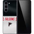 NFL Atlanta Falcons White Striped Galaxy Z Fold5 5G Skin