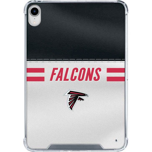 NFL Atlanta Falcons White Striped iPad 11th Gen (2025) Clear Case