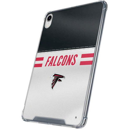 NFL Atlanta Falcons White Striped iPad 11th Gen (2025) Clear Case