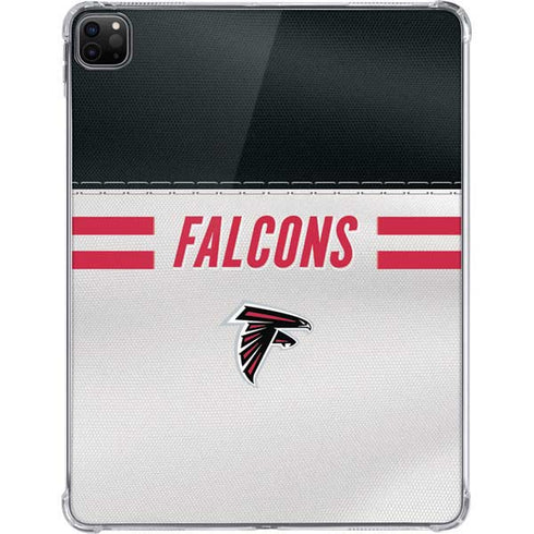 NFL Atlanta Falcons White Striped iPad Pro 11in (2024) Clear Case
