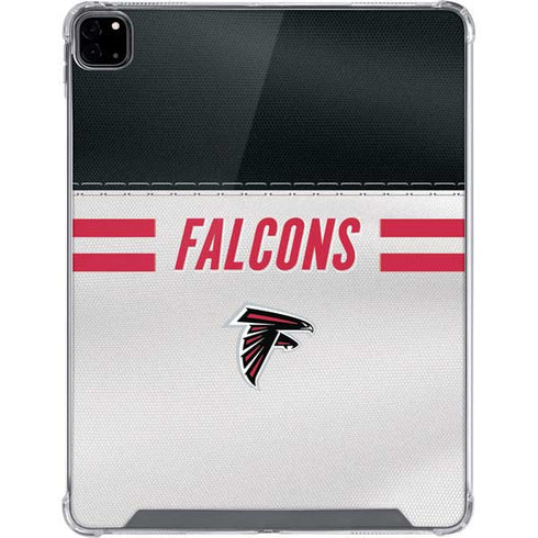 NFL Atlanta Falcons White Striped iPad Pro 12.9in (2020) Clear Case
