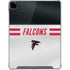 NFL Atlanta Falcons White Striped iPad Pro 12.9in (2020) Clear Case