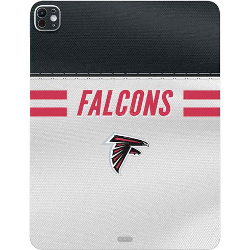 NFL Atlanta Falcons White Striped iPad Pro 13in M4 (2024) Skin