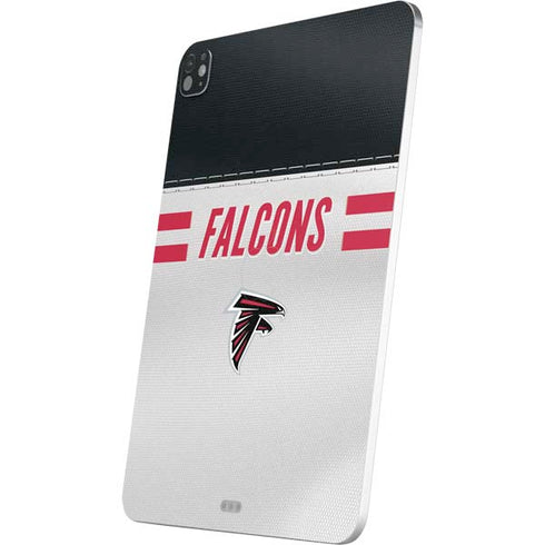 NFL Atlanta Falcons White Striped iPad Pro 13in M4 (2024) Skin