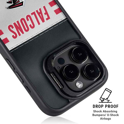 NFL Atlanta Falcons White Striped iPhone 13 Pro Max Kickstand Case