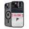 NFL Atlanta Falcons White Striped iPhone 15 Plus Kickstand Case