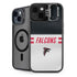NFL Atlanta Falcons White Striped iPhone 15 Plus Kickstand Case