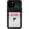 NFL Atlanta Falcons White Striped iPhone 15 Plus Waterproof Case