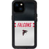 NFL Atlanta Falcons White Striped iPhone 15 Plus Waterproof Case