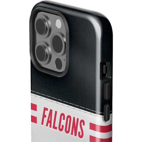 NFL Atlanta Falcons White Striped iPhone 15 Pro Impact Case