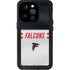 NFL Atlanta Falcons White Striped iPhone 15 Pro Waterproof Case