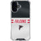 NFL Atlanta Falcons White Striped iPhone 16 Clear Case
