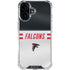NFL Atlanta Falcons White Striped iPhone 16 Clear Case