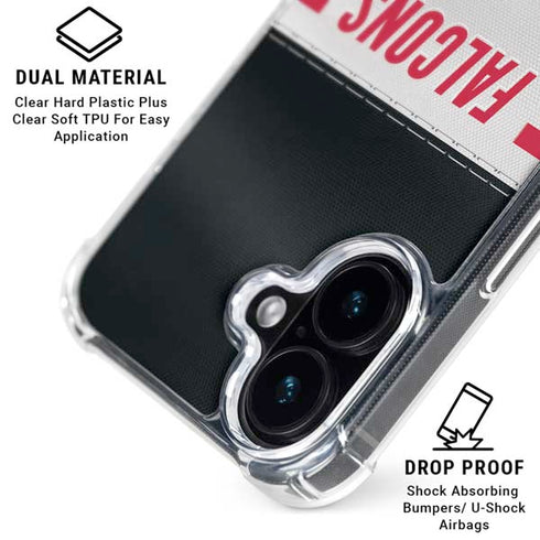 NFL Atlanta Falcons White Striped iPhone 16 MagSafe Case