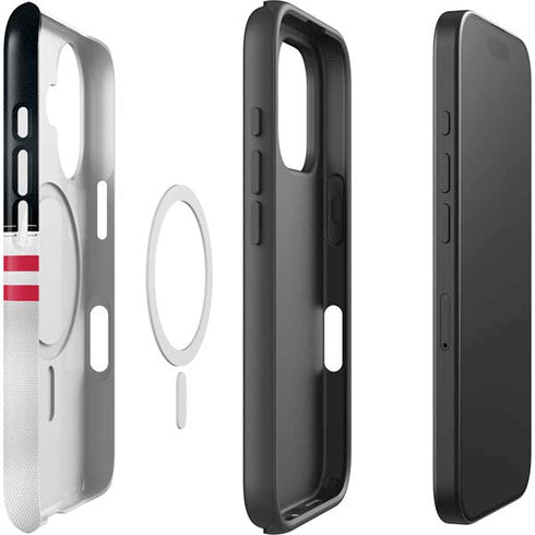 NFL Atlanta Falcons White Striped iPhone 16 Magsafe Impact Case