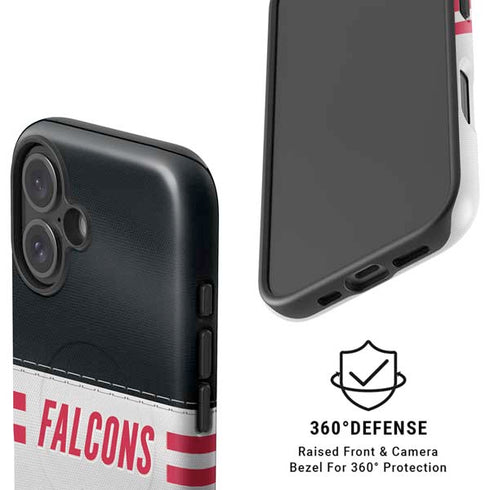 NFL Atlanta Falcons White Striped iPhone 16 Magsafe Impact Case