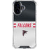 NFL Atlanta Falcons White Striped iPhone 16 Plus Clear Case
