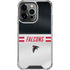 NFL Atlanta Falcons White Striped iPhone 16 Pro Clear Case
